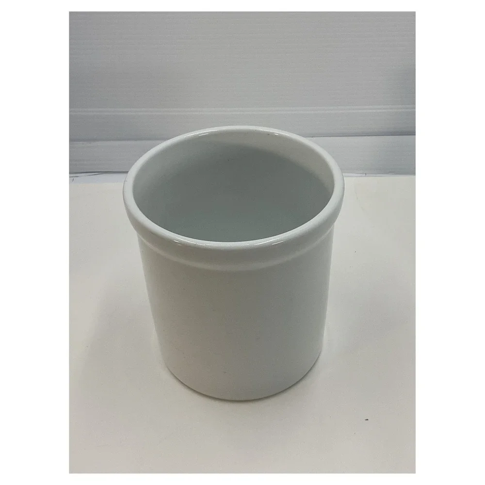 White‎ Ceramic Utensil Holder Round 7
